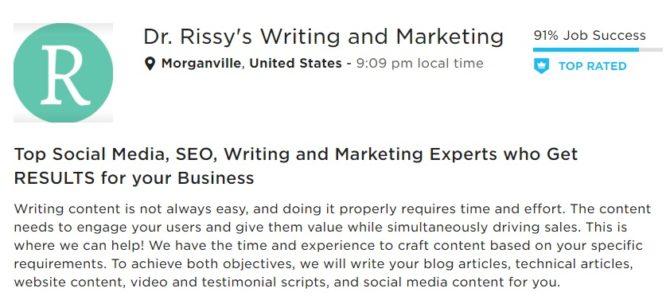 DR. RISSY’S UPWORK RATING IS OFFICIALLY TOPS! DR. RISSY’S UPWORK RATING IS OFFICIALLY TOPS!